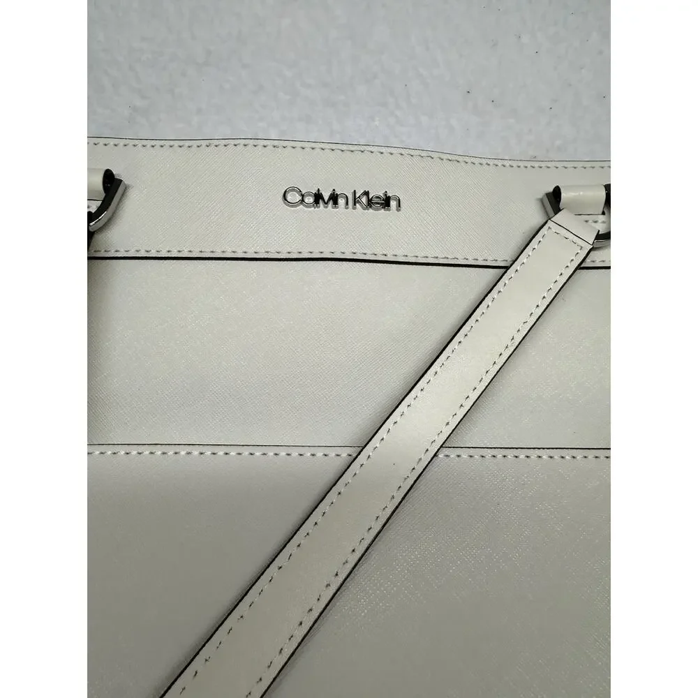 Calvin Klein East-West Zip Pocket Leather Tote